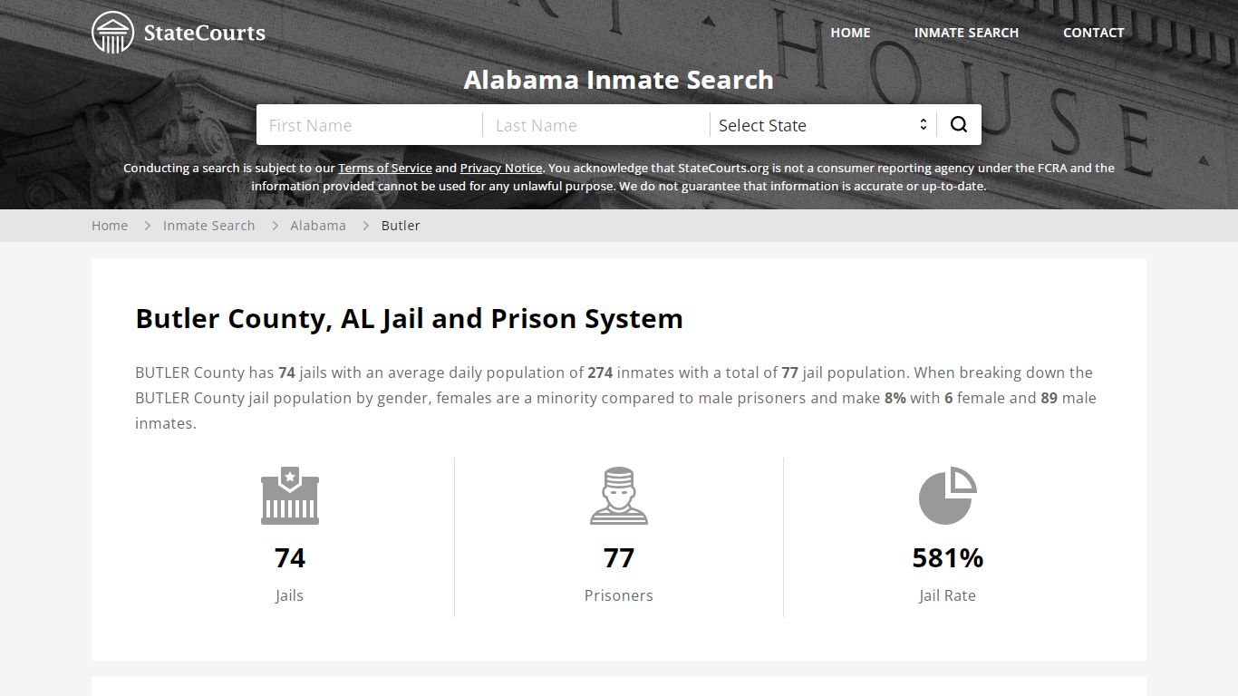 Butler County, AL Inmate Search - StateCourts